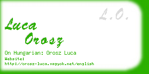 luca orosz business card